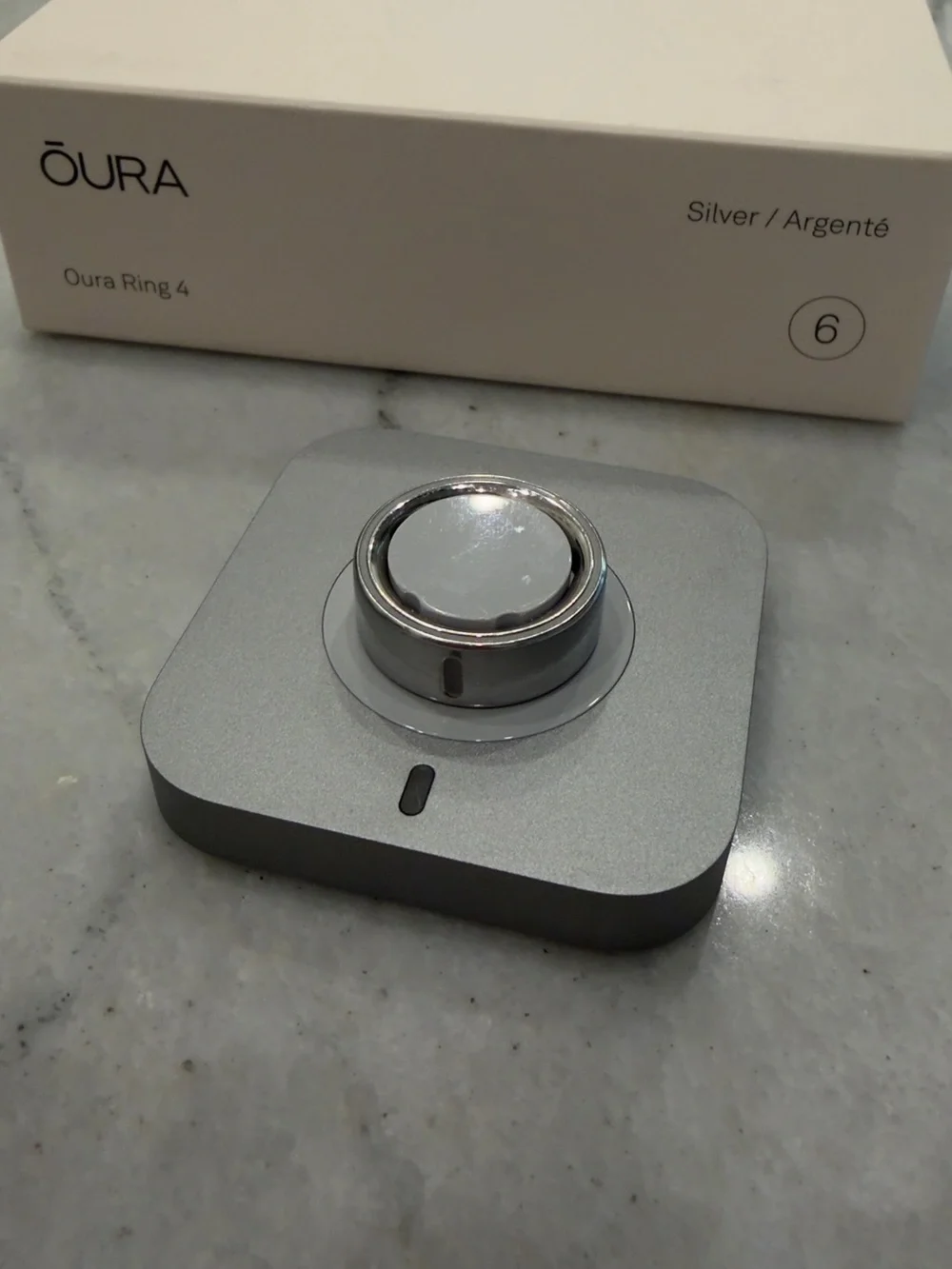 Oura Ring 4 Silver size 6